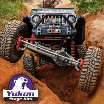 Stage 4 Jeep JL Re-Gear Kit W/Covers Fr &amp; Rr Dana 30/44 4.88 Ratio JL Non-Rubicon M220 Rear/ M186 Front Stage 4 Gear Kit Package 4.88 F&amp;R Cover &amp; 4340 F&amp;R Axle Kits Yukon Gear