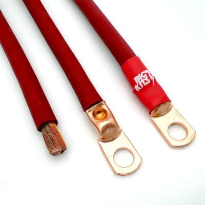 2007-2018 Jeep Wrangler JK Battery Cable Kit 3.6 Liter 2 Gauge Battery Cable w/Black Red/Spyder Wrap Big7Kits