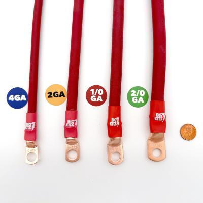 1991-1995 Jeep Wrangler YJ Battery Cable Kit 4.0 Liter 4 Gauge Battery Cable w/Black Red/Spyder Wrap Big7Kits