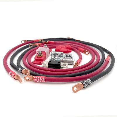 1993-1998 Jeep Grand Cherokee Battery Cable Kit ZJ 4.0 Liter 1/0 Gauge Battery Cable w/Black Red/Spyder Wrap Big7Kits