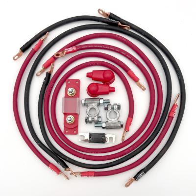 1993-1998 Jeep Grand Cherokee Battery Cable Kit ZJ 5.2-5.9 Liter 4 Gauge Battery Cable w/Black Red/Spyder Wrap Big7Kits