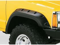 Black Jeep Cutout Style Textured Finish 4-Piece Fender Flare Set For 1984-2001 Jeep Cherokee 2-Door Bushwacker