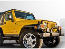Black Pocket/Rivet Style Textured Finish 4-Piece Fender Flare Set Standard Flare Coverage For 1997-2006 Jeep Wrangler TJ Bushwacker