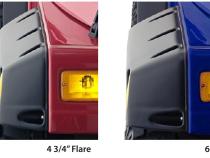 Black Pocket/Rivet Style Textured Finish 4-Piece Fender Flare Set Standard Flare Coverage For 1997-2006 Jeep Wrangler TJ Bushwacker