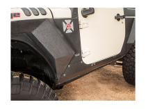 Body Armor Cladding Rocker Panel Guard Steel 07-18 Jeep Wrangler JK Rugged Ridge