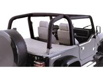 This Black Polyester Roll Bar Cover from Rugged Ridge 07-18 Jeep Wrangler JKs. Rugged Ridge