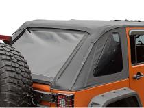 Bowless Soft Top Black Diamond 07-18 Jeep Wrangler JKU 4 Door Rugged Ridge
