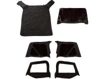 Montana Soft Top Door Skins Black Diamond Tinted 97-06 Wrangler TJ Rugged Ridge