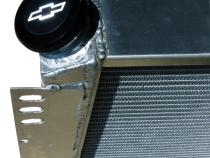 Twist-On RaDiametertor Cap Chevrolet Bowtie Emblem Black Anodized Billet Aluminum Chevrolet Performance Parts