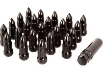 Wheel Lug Nut 23 Piece 1/2x20 Bullet Style Black Rugged Ridge