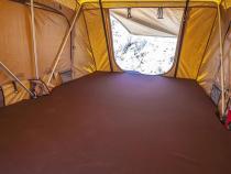 Overlander Roof Top Tent Open size 95 Inch W x 56 Inch L x 51 Inch H Load capacity is 661 lbs Sleeps 2-3 Smittybilt