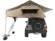 Overlander XL Roof Top Tent 122 Inch W x 76 Inch L x 51 Inch H Load Capacity 770 lbs Coyote Tan Smittybilt