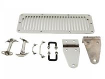 Jeep CJ/YJ Hood Kit  78-95 CJ and Wrangler YJ Polished Silver Kentrol