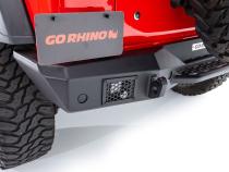 Rockline Rear Full Width Bumper for Ford Bronco Textured Black 2018-2026 Jeep Wrangler Go Rhino
