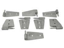 Jeep JK Door Hinge Set 8 Pieces 4 Door 07-18 Wrangler JK Bare Grey Kentrol