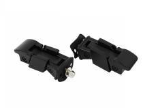 Jeep TJ Hood Catch Pair 97-06 Wrangler TJ Powdercoat Black Kentrol