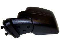 Black ; Left Manual, Manual Folding Mirror for 2007-2014 Jeep MK Patriot Crown Automotive