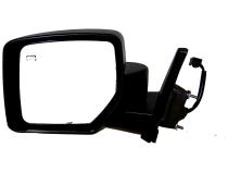 Black ; Left Power, Heated, Manual Folding Mirror for 2007-2014 Jeep MK Patriot Crown Automotive