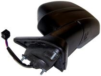 Black ; Left Power, Heated, Manual Folding Mirror for 2007-2014 Jeep MK Patriot Crown Automotive