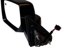 Black ; Left Power, Heated, Manual Folding Mirror for 2007-2014 Jeep MK Patriot Crown Automotive