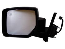 Black ; Left Power, Heated, Manual Folding Mirror for 2007-2014 Jeep MK Patriot Crown Automotive