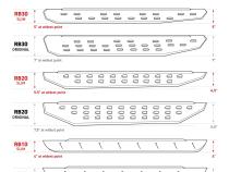 RB30 Slim Line Running Boards Boards Only Protective Bedliner Coating 2007-2018 Jeep Wrangler JK 2014-2024 Toyota 4Runner 2024-2025 Toyota Land Cruiser Go Rhino