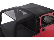 Black Mesh Combo Beach Topper for 2007-2018 Jeep JK Wrangler w/ 4-Door RT Off Road