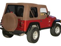 Soft Top 1997-2006 TJ Wrangler Spice Denim For Use w/Half Steel Doors w/Tinted Windows w/Frames/Soft Upper Doors/Hardware RT Off Road
