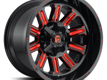 Aluminum Wheels 15X8 Hardline D621 5 On 139.7 Gloss Black/Candy Red 108 Bore -18 Offset Fuel Off Road Wheels
