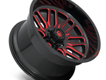 Aluminum Wheels 22X12 Ignite D663 8 On 165.1 Gloss Black Red Tinted Clear 125.1 Bore -43 Offset Fuel Off Road Wheels