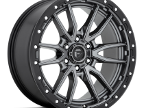 Aluminum Wheels 22X12 Rebel D680 6 On 139.7 Matte Gunmetal Gray Black Bead Ring 106.1 Bore -44 Offset Fuel Off Road Wheels