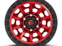 Aluminum Wheels 20X10 Covert D695 8 On 165.1 Candy Red Black Bead Ring 125.22 Bore -18 Offset Multi Spoke Fuel Off Road Wheels