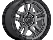Aluminum Wheels 17X9 AMMO D701 6 On 135 Matte Gunmetal Gray W/Black Bead Ring 87.1 Bore -12 Offset 5 Spoke Fuel Off Road Wheels