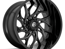 Aluminum Wheels 24X12 Runner D741 8 On 180 Gloss Black Milled 124.3 Bore -44 Offset Fuel Off Road Wheels
