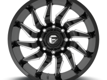 Aluminum Wheels 22X12 Saber D744 6 On 135 Gloss Black Milled 87.1 Bore -44 Offset Fuel Off Road Wheels