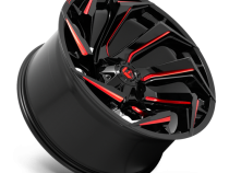 Aluminum Wheels 17X9 Reaction D755 6 On 135/6 On 139.7 Gloss Black Milled Red Tint 106.1 Bore 1 Offset Fuel Off Road Wheels