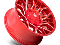 Aluminum Wheels 22X10 Twitch D771 8 On 180 Candy Red Milled 124.3 Bore -18 Offset Fuel Off Road Wheels