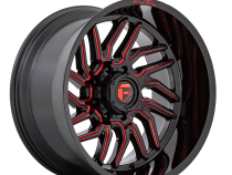 Aluminum Wheels 20X9 Hurricane D808 5 On 139.7 Gloss Black/Red Milled 78.1 Bore 20 Offset Fuel Off Road Wheels