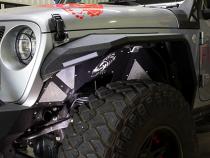 Jeep JL Inner Fenders For 18-Current Wrangler JL Front/Rear Set of 4 Aluminum Black Powdercoat Fishbone Offroad
