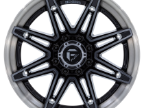 Aluminum Wheels 22X12 Brawl FC401BT 8 On 180 Gloss Black Brushed Dark Tint 124.2 Bore -44 Offset Fuel Off Road Wheels
