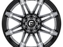 Aluminum Wheels 22X10 Brawl FC401PB 8 On 170 Chrome/Gloss Black Lip 125.1 Bore -18 Offset Fuel Off Road Wheels