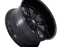 Aluminum Wheels 22X9 Darkstar FC853BE 8 On 170 Gloss Black Milled 125.1 Bore 1 Offset Fuel Off Road Wheels