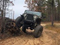 Jeep CJ Front Stubby Bumper W/Stinger Bare Steel Motobilt
