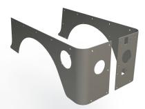 Jeep TJ Factory Cut Corner Guards 97-06 Wrangler TJ Bare Steel Pair Motobilt