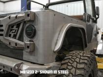 Double Arch Rear Fender Flare for Jeep CJ/YJ/TJ Steel 2 Inch Motobilt