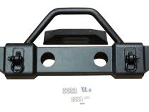 Front Bumper 2007-2018 JK Wrangler W/Shackle Mounts w/D-Rings HD Black RT Off Road