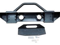 Front Bumper 2007-2018 JK Wrangler W/Shackle Mounts w/D-Rings HD Black RT Off Road