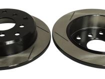 Drums and Rotors Left And Right Rear Rotors 5 On 4.5 Inch And 5 On 5.5 Inch Bolt Patterns High Performance Slotted 1997-1998 ZG (Europe) Grand Cherokee RT Off Road