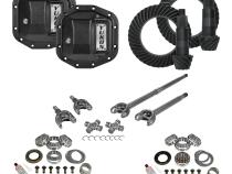 Stage 3 Jeep JL Re-Gear Kit W/Covers Front Axles Dana 30/35 4.88 Ratio JL Non-Rubicon M200 Rear/ M186 Front Stage 3 Gear Kit Package 4.88 F&amp;amp;R Cover &amp;amp; 4340 Front Axles Yukon Gear