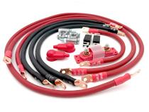 2007-2018 Jeep Wrangler JK Battery Cable Kit 3.6 Liter 2 Gauge Battery Cable w/Black Red/Spyder Wrap Big7Kits